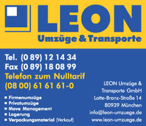 LEON Umzüge und Transporte, Anzeige für Branchenbücher