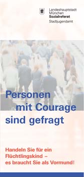 Landeshauptstadt München, Personen mit Courage sind gefragt, Falter-Vorderseite